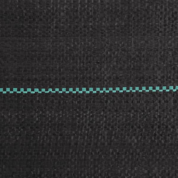 vidaXL Ogräsmatta svart 1,5x25 m PP