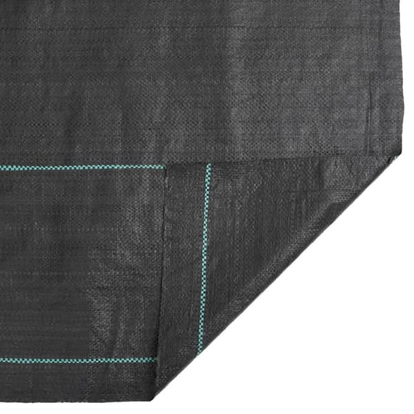 vidaXL Ogräsmatta svart 1,5x50 m PP