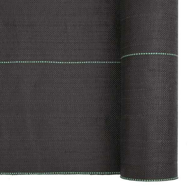 vidaXL Ogräsmatta svart 1x50 m PP