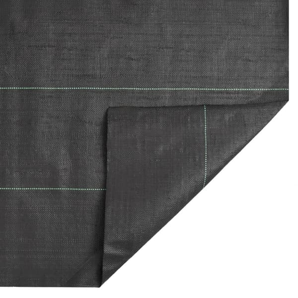 vidaXL Ogräsmatta svart 1x50 m PP