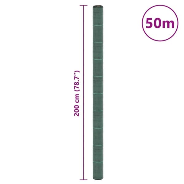 vidaXL Ogräsmatta grön 2x50 m PP