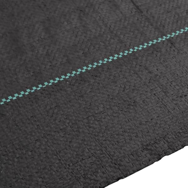 vidaXL Ogräsmatta svart 1x100 m PP