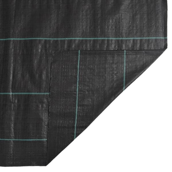 vidaXL Ogräsmatta svart 1x100 m PP