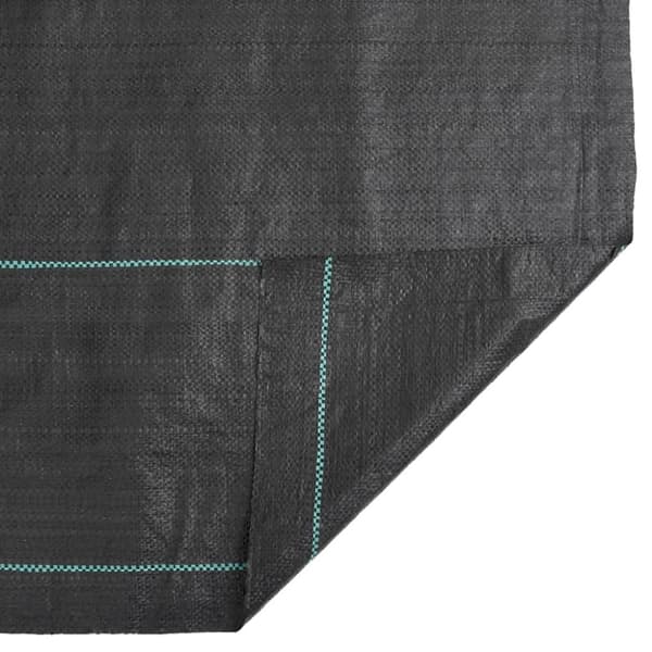 vidaXL Ogräsmatta svart 0,5x10 m PP