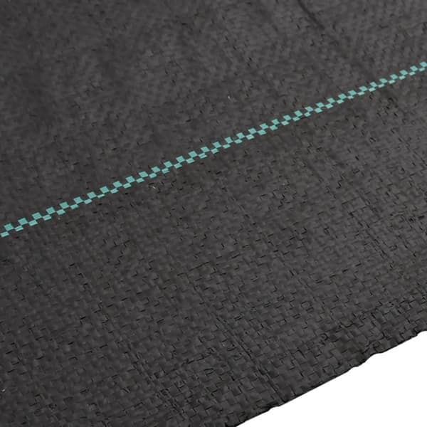 vidaXL Kontrollmatte for ugress svart 1x25 m PP
