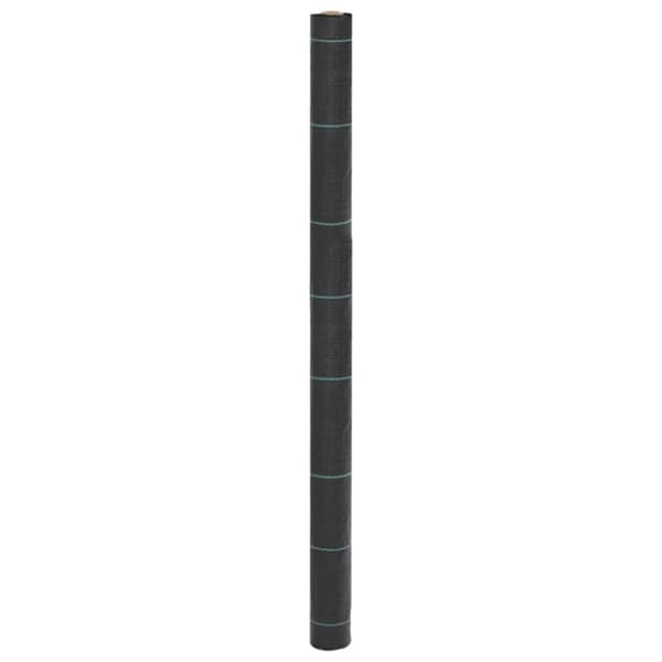 vidaXL Kontrollmatte for ugress svart 1,5x150 m PP