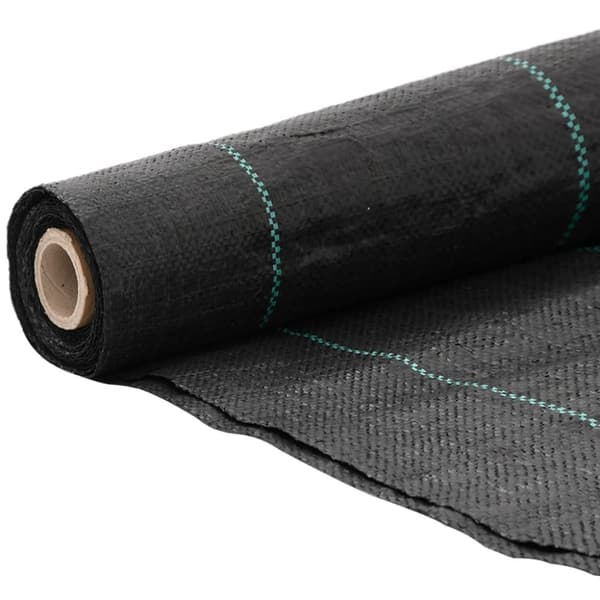 vidaXL Ogräsmatta svart 1x150 m PP