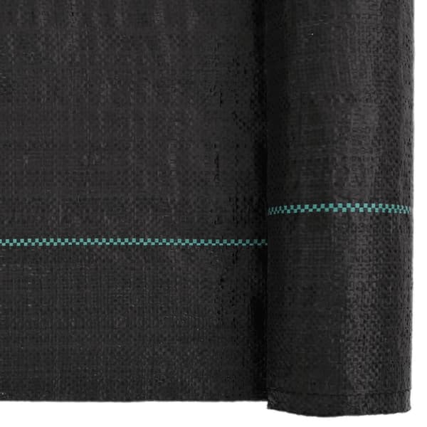vidaXL Ogräsmatta svart 2x50 m PP