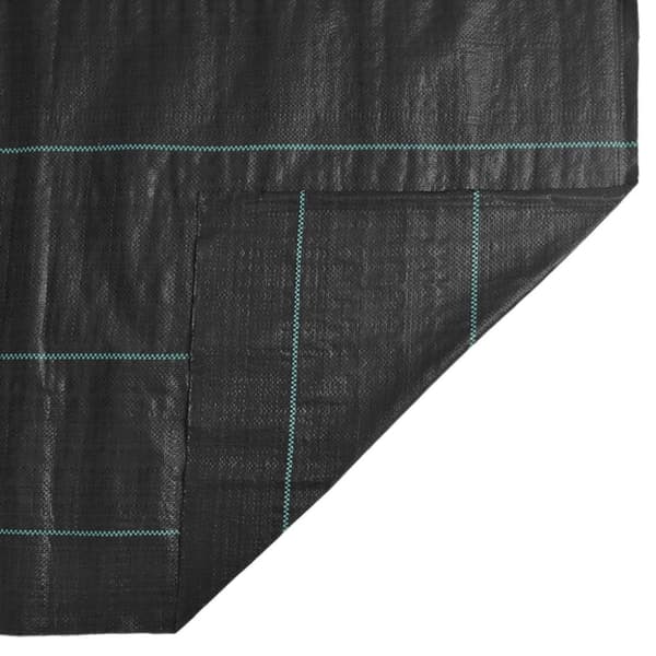 vidaXL Ogräsmatta svart 2x50 m PP