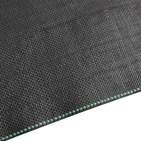vidaXL Ogräsmatta svart 2x25 m PP