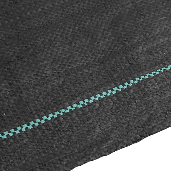 vidaXL Kontrollmatte for ugress svart 1,5x10 m PP