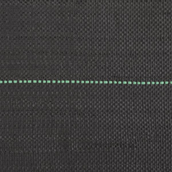 vidaXL Kontrollmatte for ugress svart 0,5x25 m PP