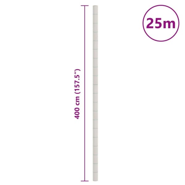 vidaXL Ogräsmatta vit 4x25 m PP