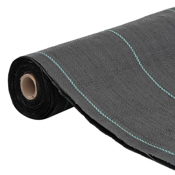 vidaXL Kontrollmatte for ugress svart 0,5x150 m PP