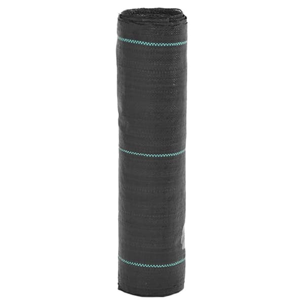 vidaXL Kontrollmatte for ugress svart 0,5x150 m PP