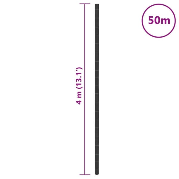 vidaXL ukrudtsdug 4x50 m PP sort