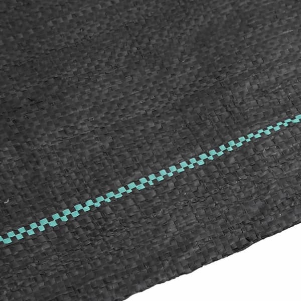 vidaXL Ogräsmatta svart 0,5x10 m PP