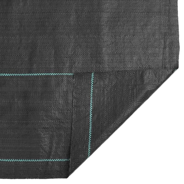 vidaXL Ogräsmatta svart 0,5x10 m PP