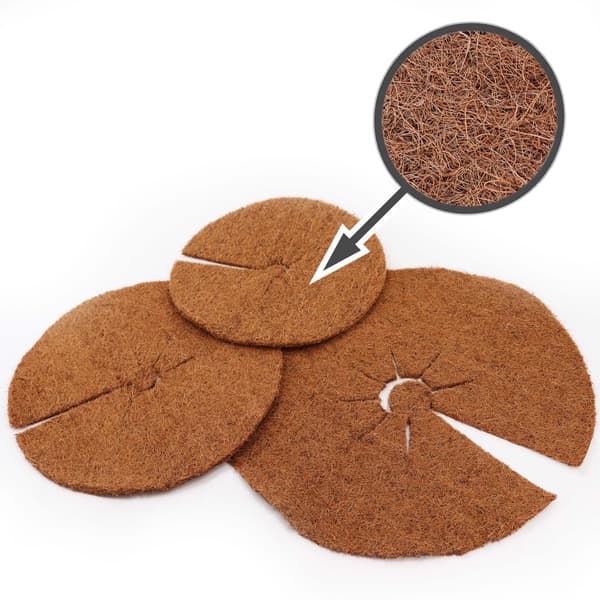 4 Coconut Mulching-skivor 60 cm Kokosfibermatta Kokosfiber Växtskyddsmatta Kokosnöt