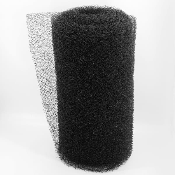 Skråmåtte Overfladestabiliseringstæppe 14 m x 1 m Styrke 20 mm UV Stabil Bankmåtte Sort