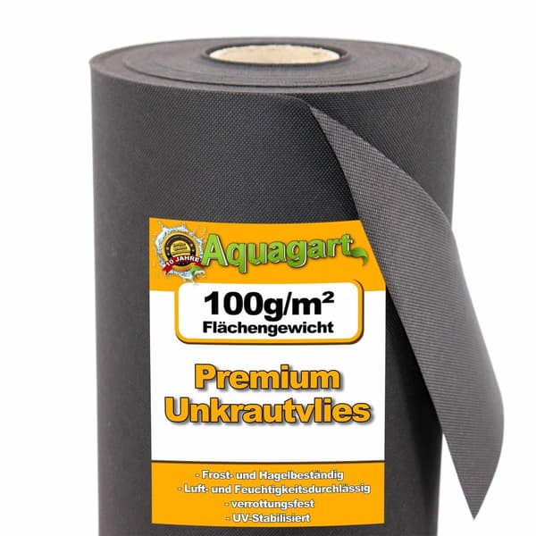 96 m² Puutarhafleece Rikkakasvien torjuntakangas Mulchkangas 100 g 1,6 m l.