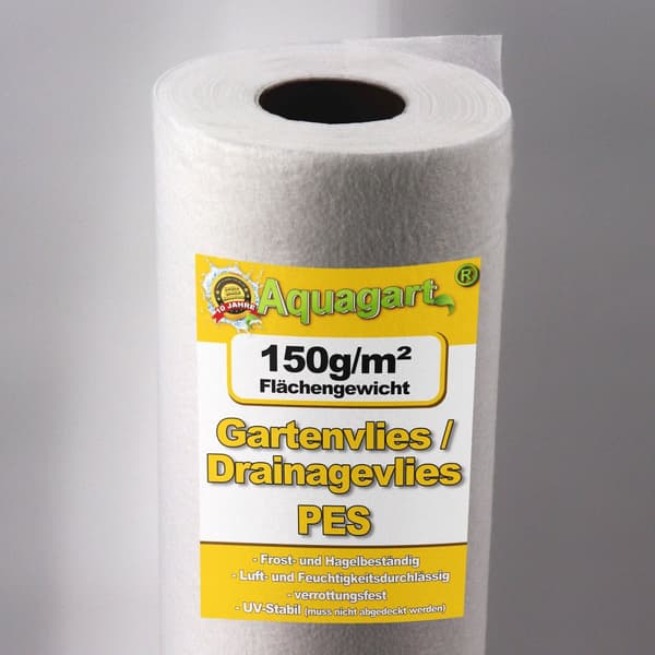 250 m² Puutarhafleece Rikkakasvien torjuntakangas Viemäröintifleece 150 g 1 m leveä