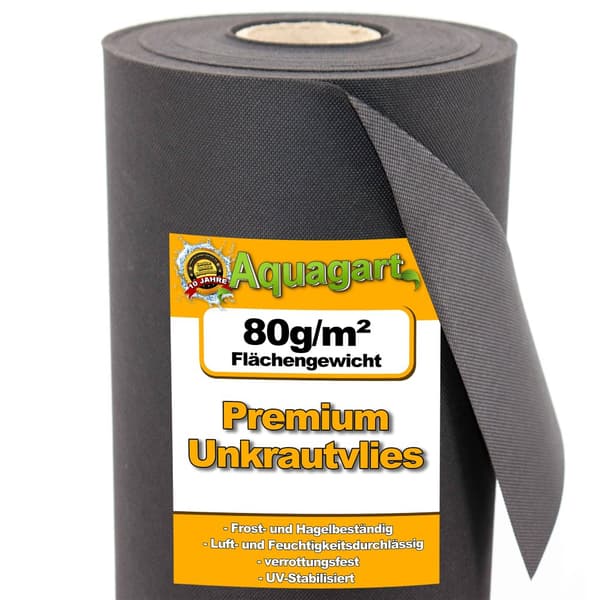 90 m² Puutarhafleece Rikkakasvien torjuntakangas Mulchkangas 80 g 1,8 m leveä