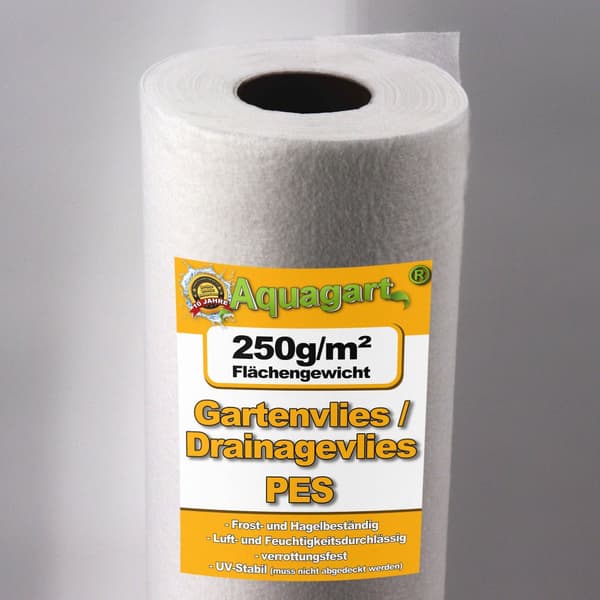 120 m² Geotextil fleece Trädgårdsfleece Ogräsbekämpningstyg Dammfoderunderlag 250 g 1,6 m