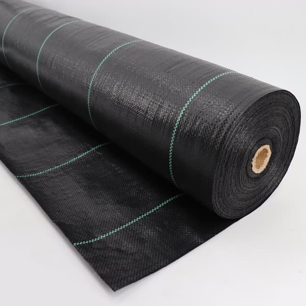 40 m² Ogräsbekämpningsmembran Ogräsfoder Mulchliner 100 g 1 m bred Svart