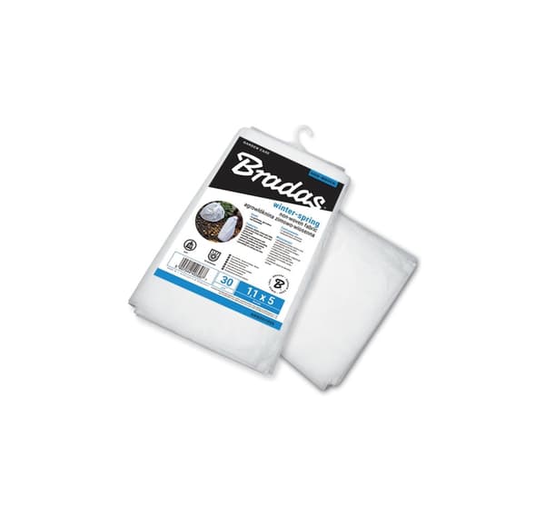 Non-woven 30g/m² vinter-vår, vit, 1,1 x 10m, 5st.