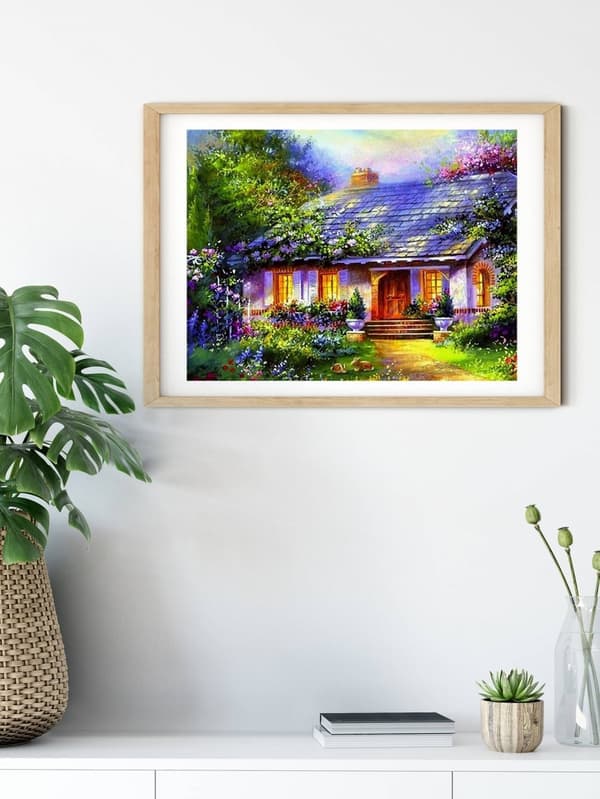 Diamantbroderi Eventyrhus 45x55 cm
