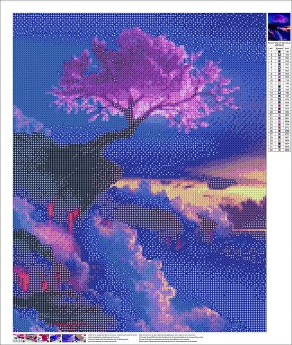 Diamantbroderi Livets Træ 45x55 cm