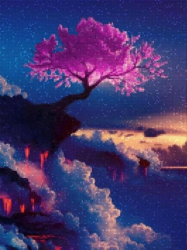 Diamantbroderi Livets Træ 45x55 cm