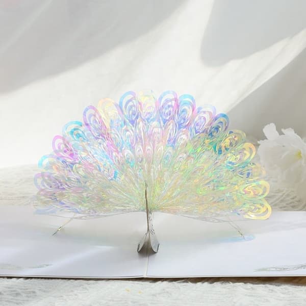 3D Pop-up-hälsningskort Fabulous Peacock