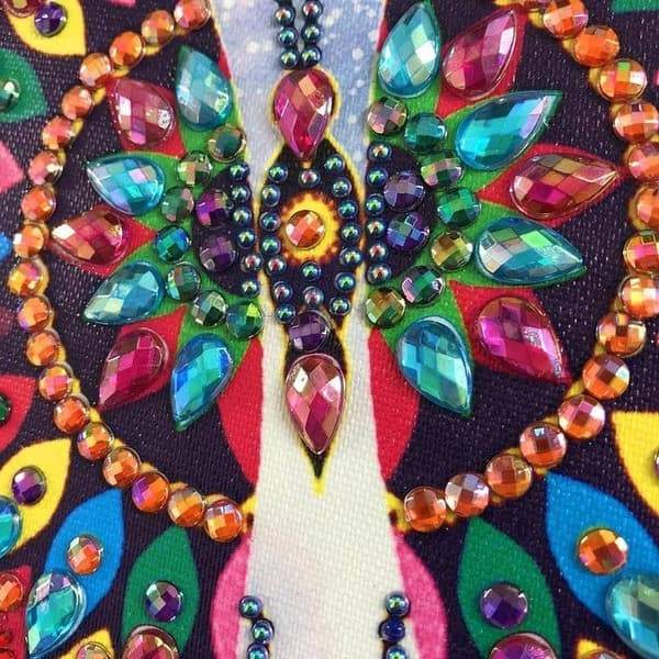 Diamantbroderi Fe Sommerfugl 47x47 cm