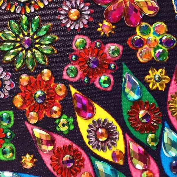 Diamantbroderi Fe Sommerfugl 47x47 cm