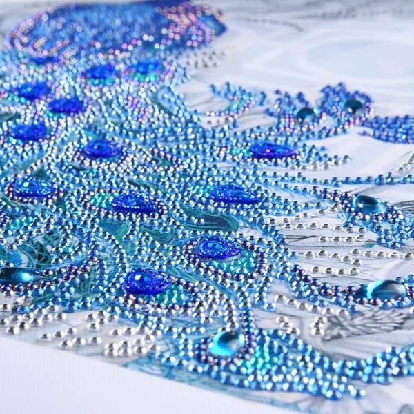 Diamantbroderi Lilla Påfugl 2 35x45 cm