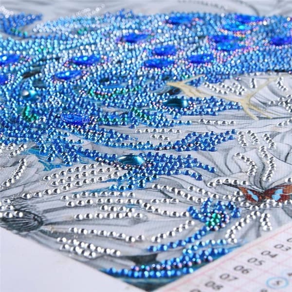 Diamantbroderi Lilla Påfugl 2 35x45 cm