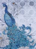 Miniatyrbillede 1 af 6: Diamantbroderi Lilla Påfugl 2 35x45 cm