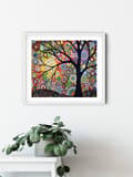 Miniatyrbild 5 av 6: Diamantbroderi Träd i tusen färger 45x55 cm