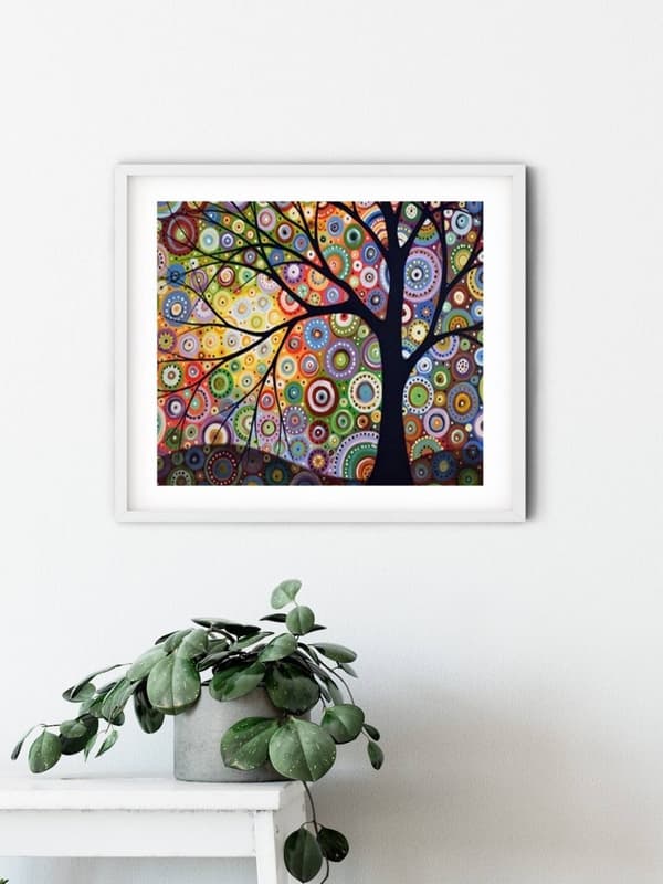 Diamantbroderi Träd i tusen färger 45x55 cm