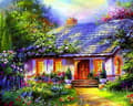 Miniatyrbild 1 av 6: Diamantbroderi Sagohus 45x55 cm K