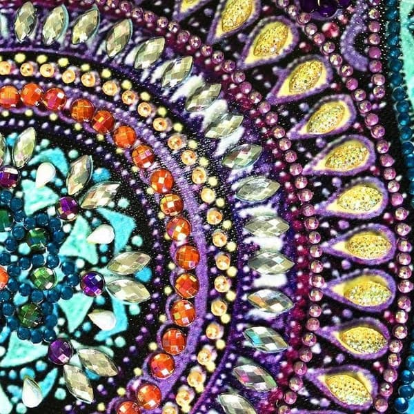 Diamantbroderi Magiske cirkler 40x40 cm