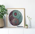 Miniatyrbillede 6 af 6: Diamantbroderi Magiske cirkler 40x40 cm