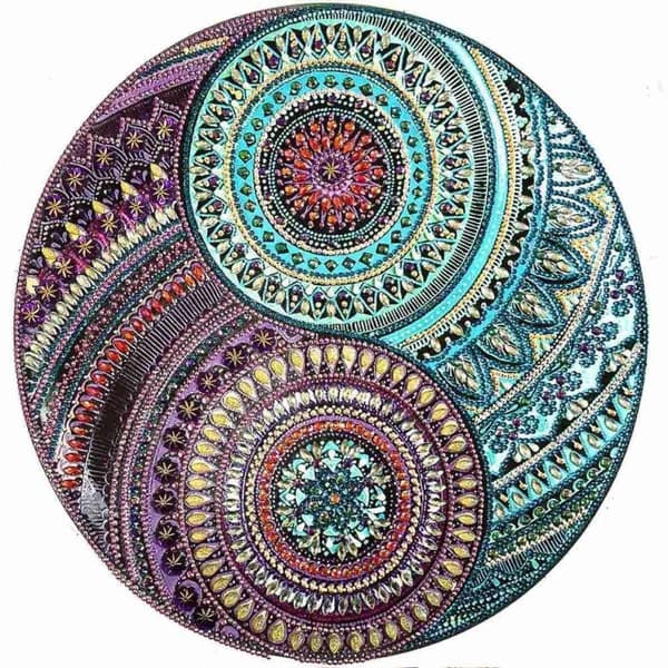 Diamantbroderi Magiske cirkler 40x40 cm