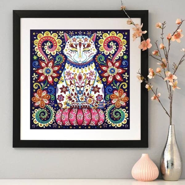 Diamantbroderi Fokuseret Kat 30x30 cm