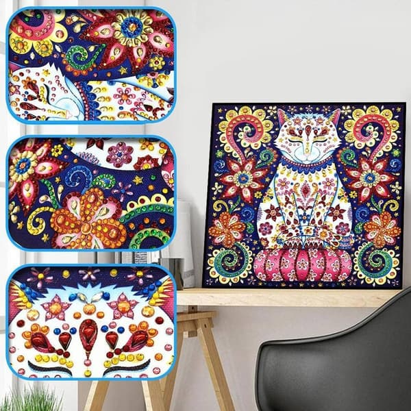 Diamantbroderi Fokuseret Kat 30x30 cm