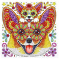 Miniatyrbillede 1 af 6: Diamantbroderi Glad Chihuahua 30x30 cm