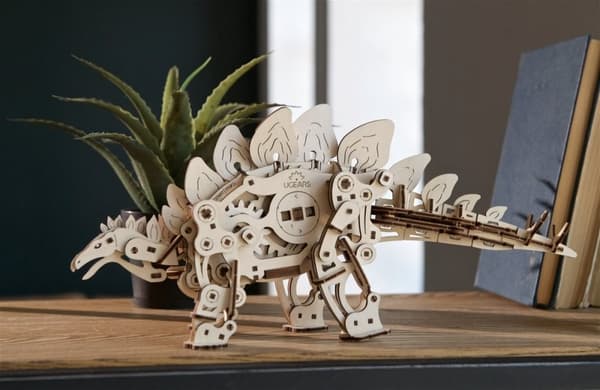3D Træpuslespil Stegosaurus uGEARS