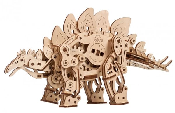 3D Træpuslespil Stegosaurus uGEARS